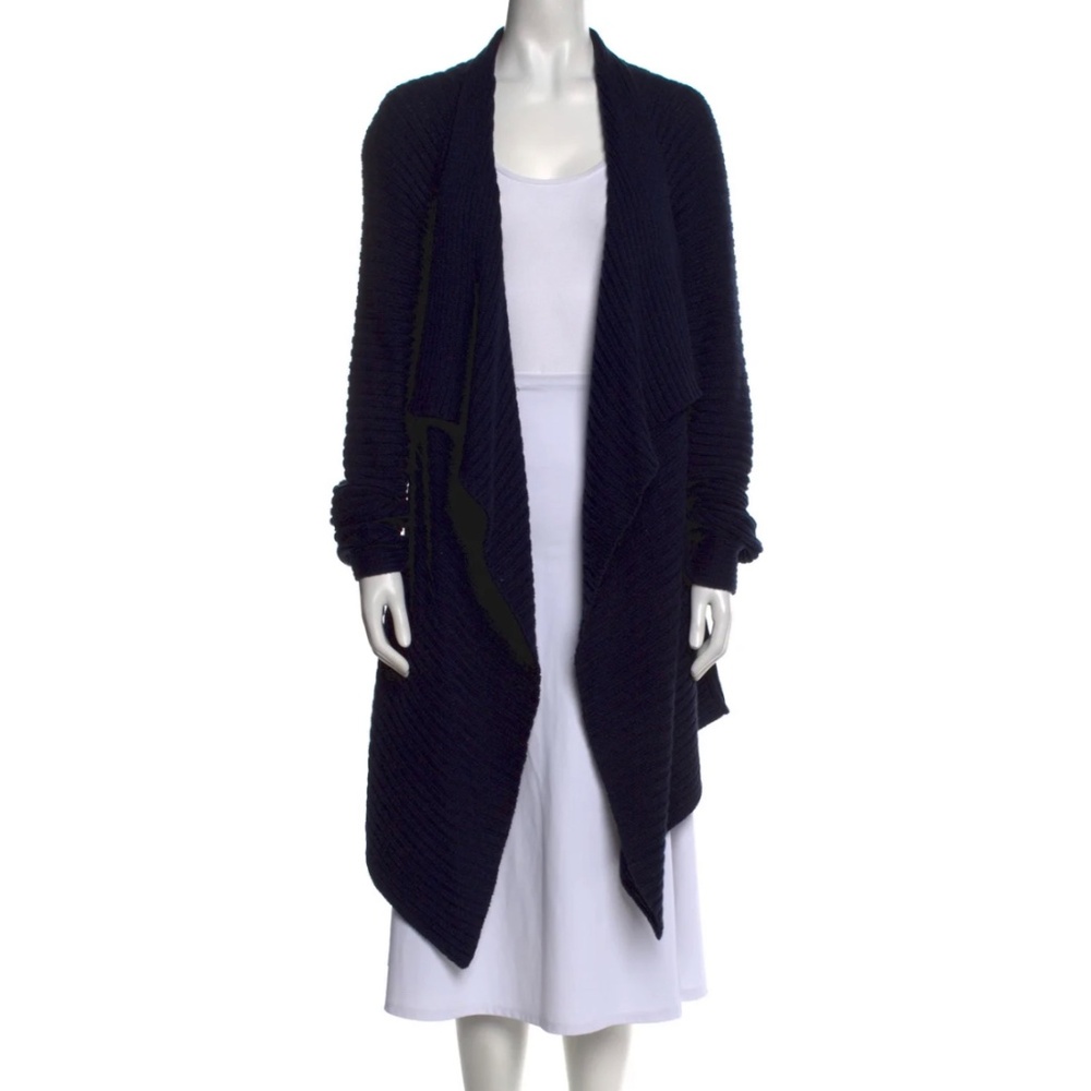 Diane Von Furstenberg Open Front Draped Knit Sweater
